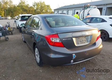 2012 Honda Civic Lx из США, поврежденный, VIN 19XFB2F5XCE094371